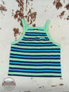 Dickies FSR65 Rib Knit Striped Tank Top Apple, Mint, Summer Front View