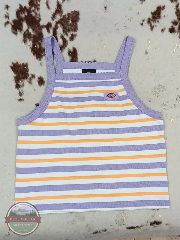 Dickies FSR65 Rib Knit Striped Tank Top Purple Summer Front View