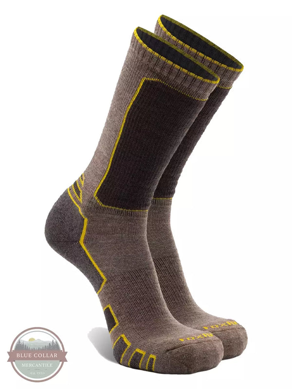 Fox River 6621-06000 Work Merino Wool Medium Weight Crew Sock in Brown Profile View