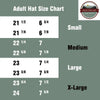 Bullhide 4077CH Arapaho Leather Hat size chart