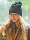 Hooey 2052 Leather Patch Beanie Black Life View