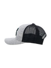 Hooey 2217T-GYBK Sterling Gray / Black 6-Panel Trucker Cap Side View
