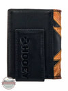 Hooey HFBF007-BRBK Montezuma Bi-Fold Wallet Money Clip in Black with Patchwork Back View