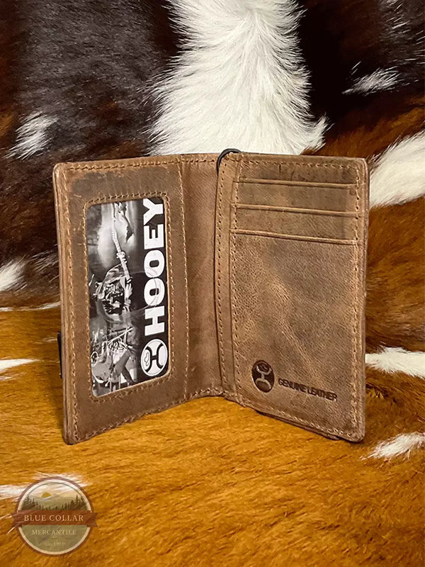 Hooey HFW003-BRBK Liberty Roper Bi-Fold Wallet Money Clip Inside View