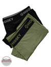 Hooey HU0 2-Pack Bamboo Boxer Briefs Olive Black Pair