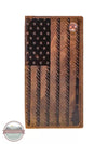 Hooey HW003-BRBK Liberty Roper Rodeo Checkbook Wallet Front View