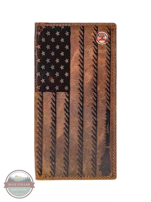 Hooey HW003-BRBK Liberty Roper Rodeo Checkbook Wallet Front View