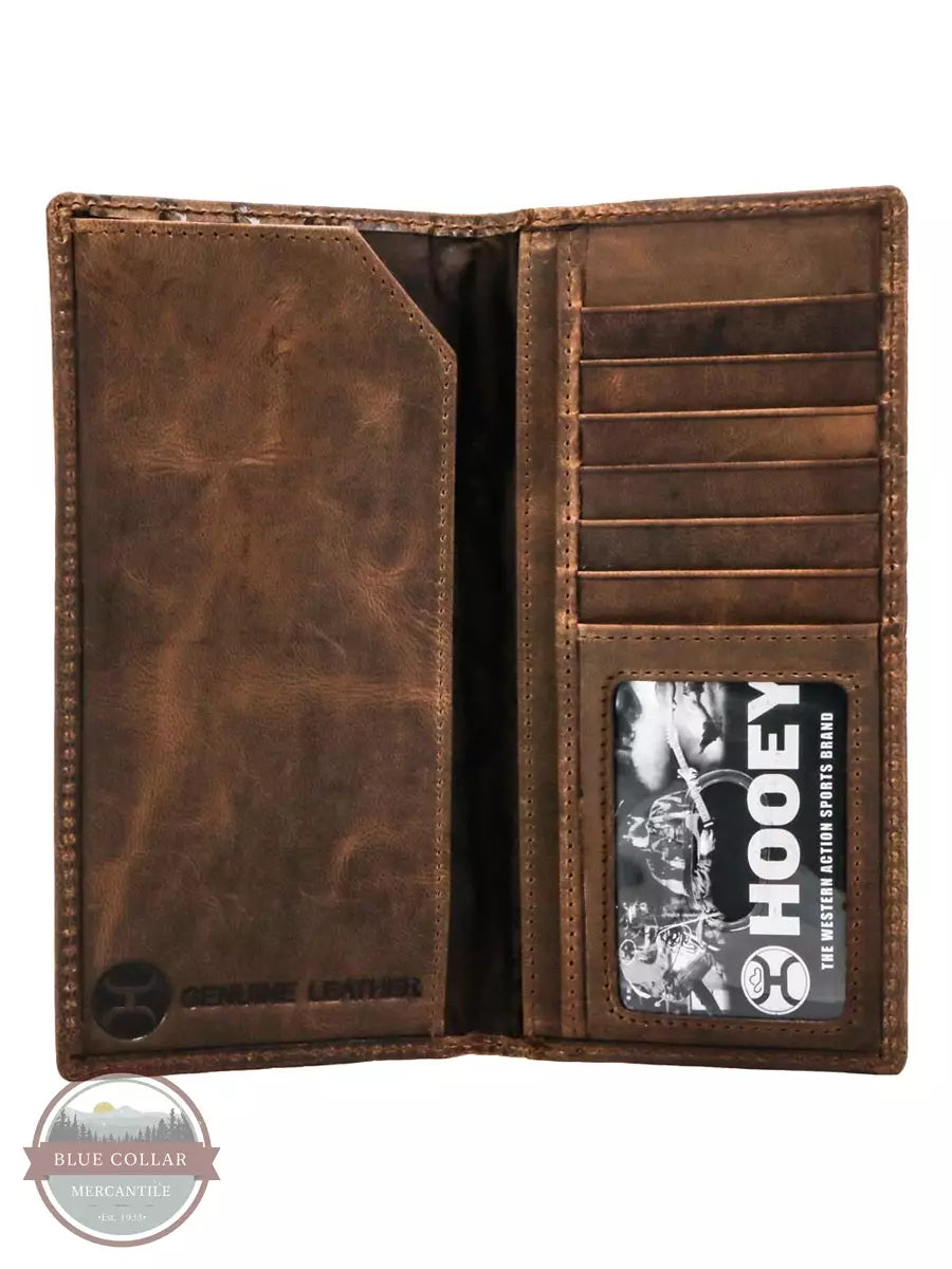 Hooey HW003-BRBK Liberty Roper Rodeo Checkbook Wallet Inside View
