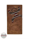 Hooey HW014-BRRD Hooey Original Checkbook in Brown with Nomad Print Front View
