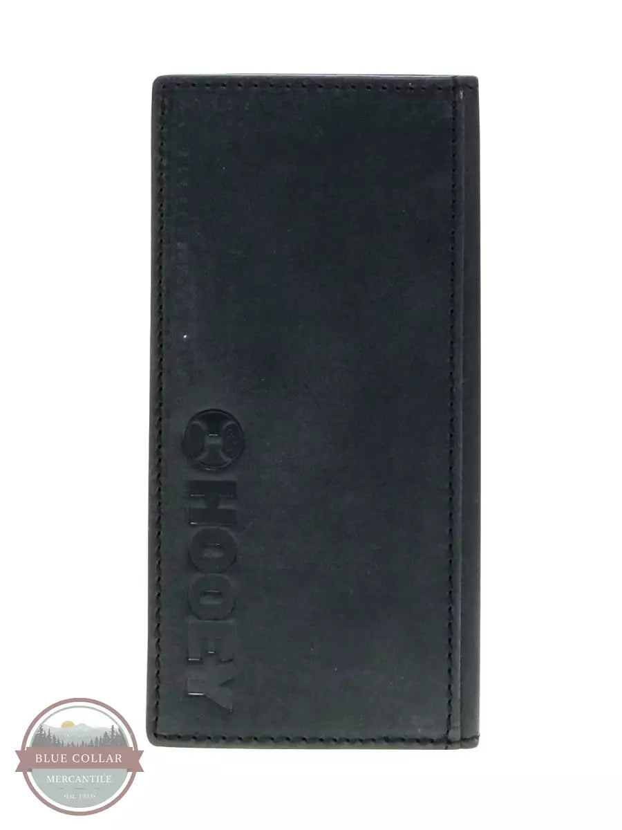 Hooey HW016-BK Ranger Rodeo Checkbook in Black with Embroidery Back View