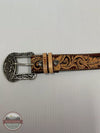 Hooey HWBLT004 Flora Original Ladies Belt in Natural/Brown/Red Front Detail View