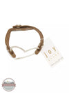 Joy Susan 335-205BC Camel Suede with Silver Heart Bracelet Top View
