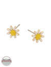 Joy Susan 338-226EW White Daisy Stud Earrings Detail View