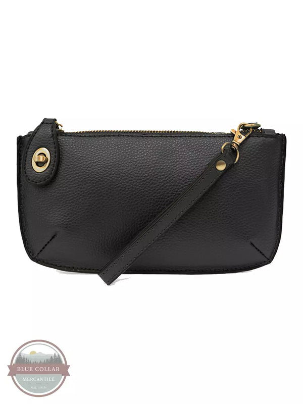 Joy Susan L8000-00 Mini Crossbody Wristlet Clutch in Black Front View