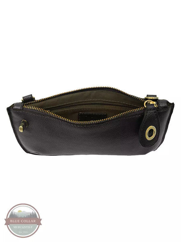 Joy Susan L8000-00 Mini Crossbody Wristlet Clutch in Black Inside View