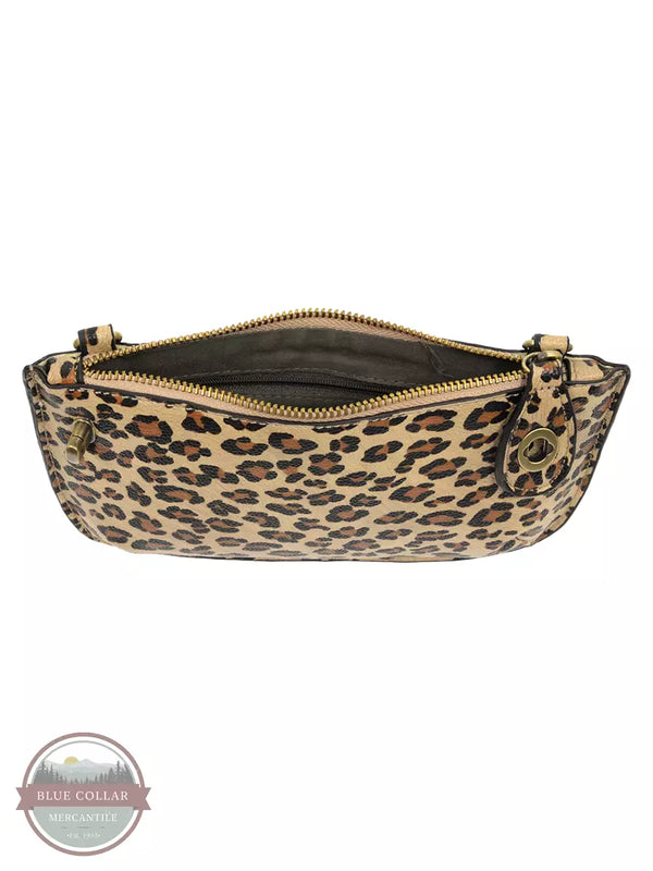 Joy Susan L8055-15 Leopard Crossbody Wristlet Clutch Inside View