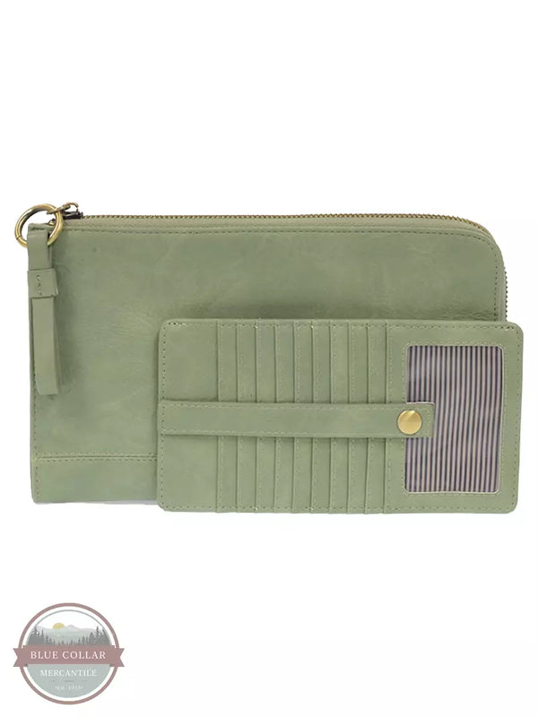 Joy Susan L8082 Karina Convertible Wristlet & Wallet Cameo Green Full View