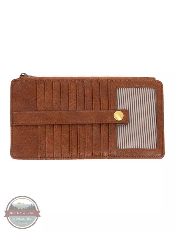 Joy Susan L8142 New Kara Distressed Wallet Saddle Front View