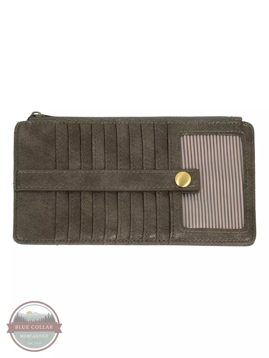 Joy Susan L8142 New Kara Distressed Wallet Khaki Front View
