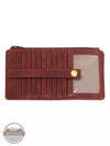 Joy Susan L8142 New Kara Distressed Wallet Sangria Front View