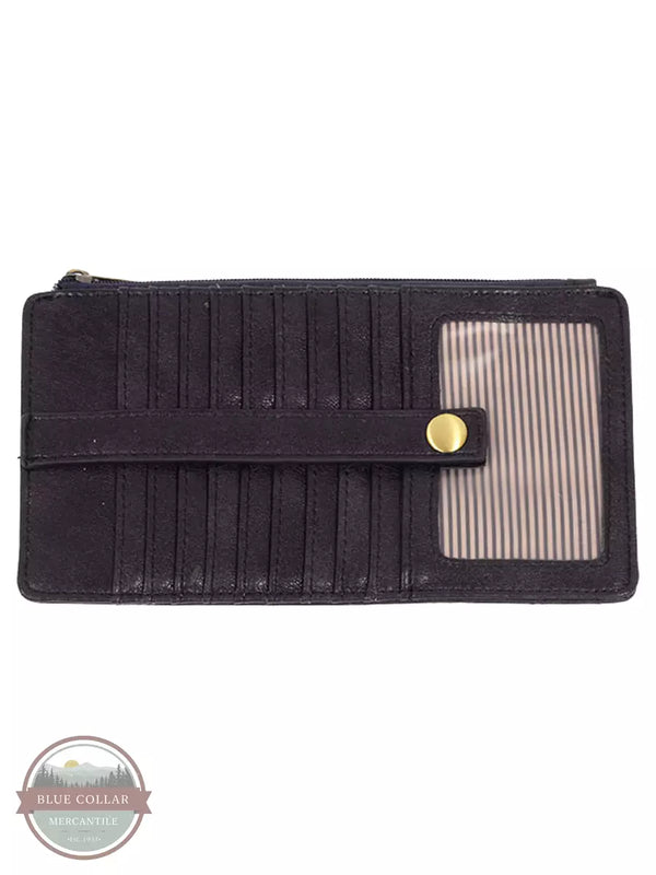Joy Susan L8142 New Kara Distressed Wallet Navy Front View