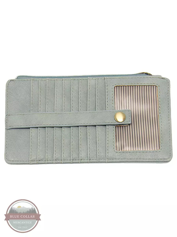 Joy Susan L8142 New Kara Distressed Wallet Light Aqua Front View