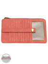 Joy Susan L8142 New Kara Distressed Wallet Bight Coral Front View