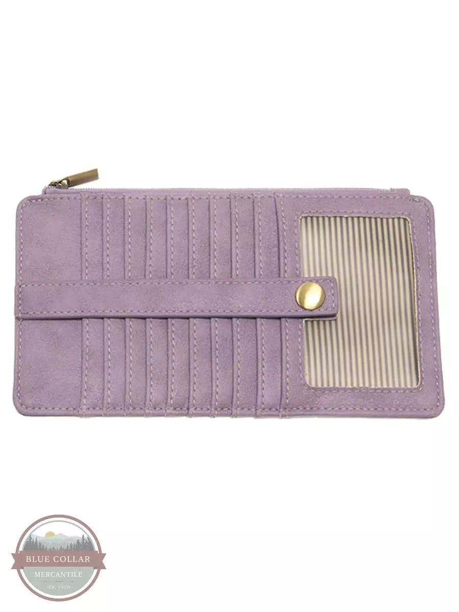 Joy Susan L8142 New Kara Distressed Wallet Lavender Front View