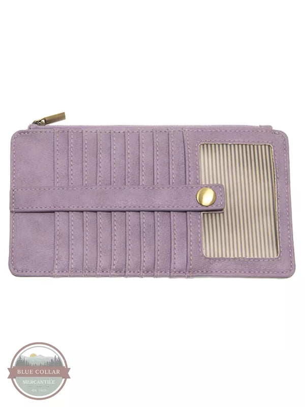 Joy Susan L8142 New Kara Distressed Wallet Lavender Front View