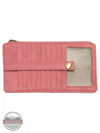 Joy Susan L8142 New Kara Distressed Wallet Pink Punc Front View