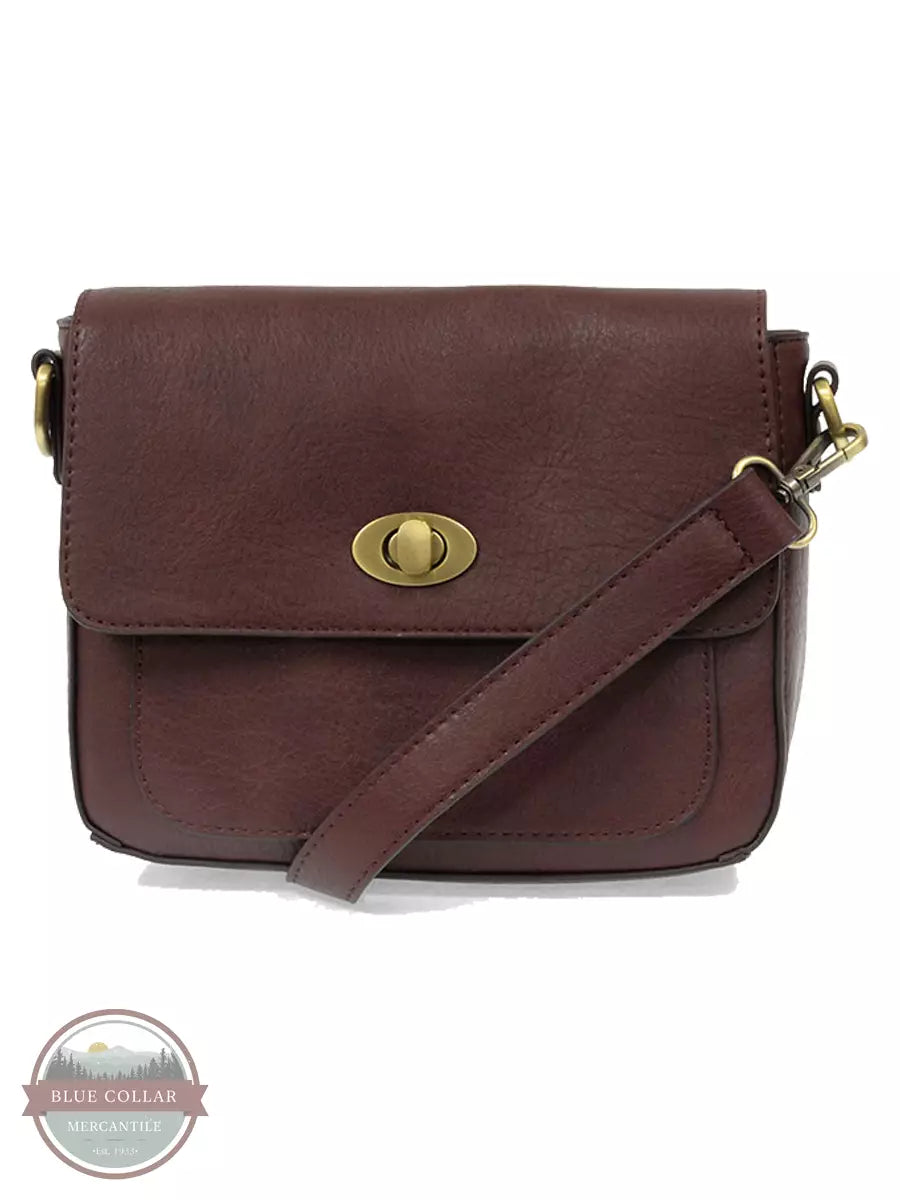 Joy Susan L8143 Vicki Small Convertible Turn Lock Shoulder Bag Bordeaux Front View