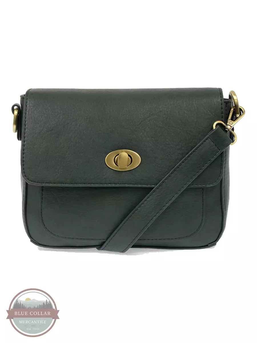 Joy Susan L8143 Vicki Small Convertible Turn Lock Shoulder Bag Dark Teal Front View