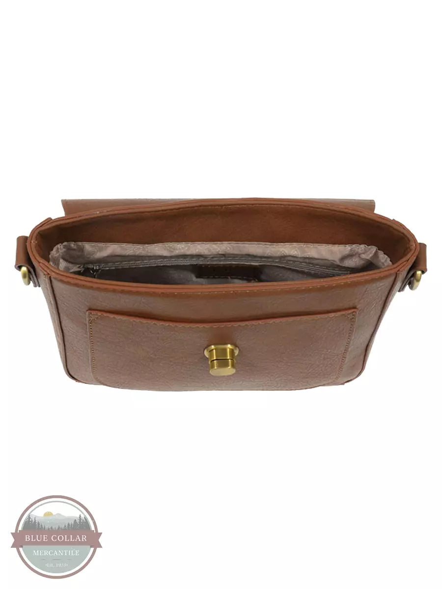 Joy Susan L8143 Vicki Small Convertible Turn Lock Shoulder Bag Toffee Inside View
