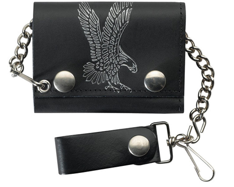 LW-141 Flying Eagle Leather Trifold Wallet