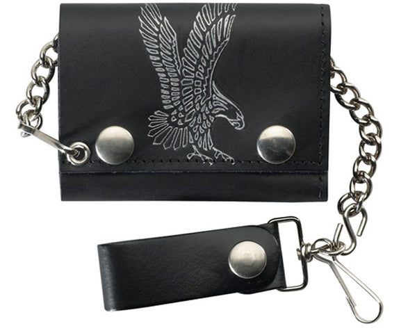 LW-141 Flying Eagle Leather Trifold Wallet