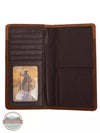 Leegin E80219 Fenced In Checkbook Wallet in Brown Inside View