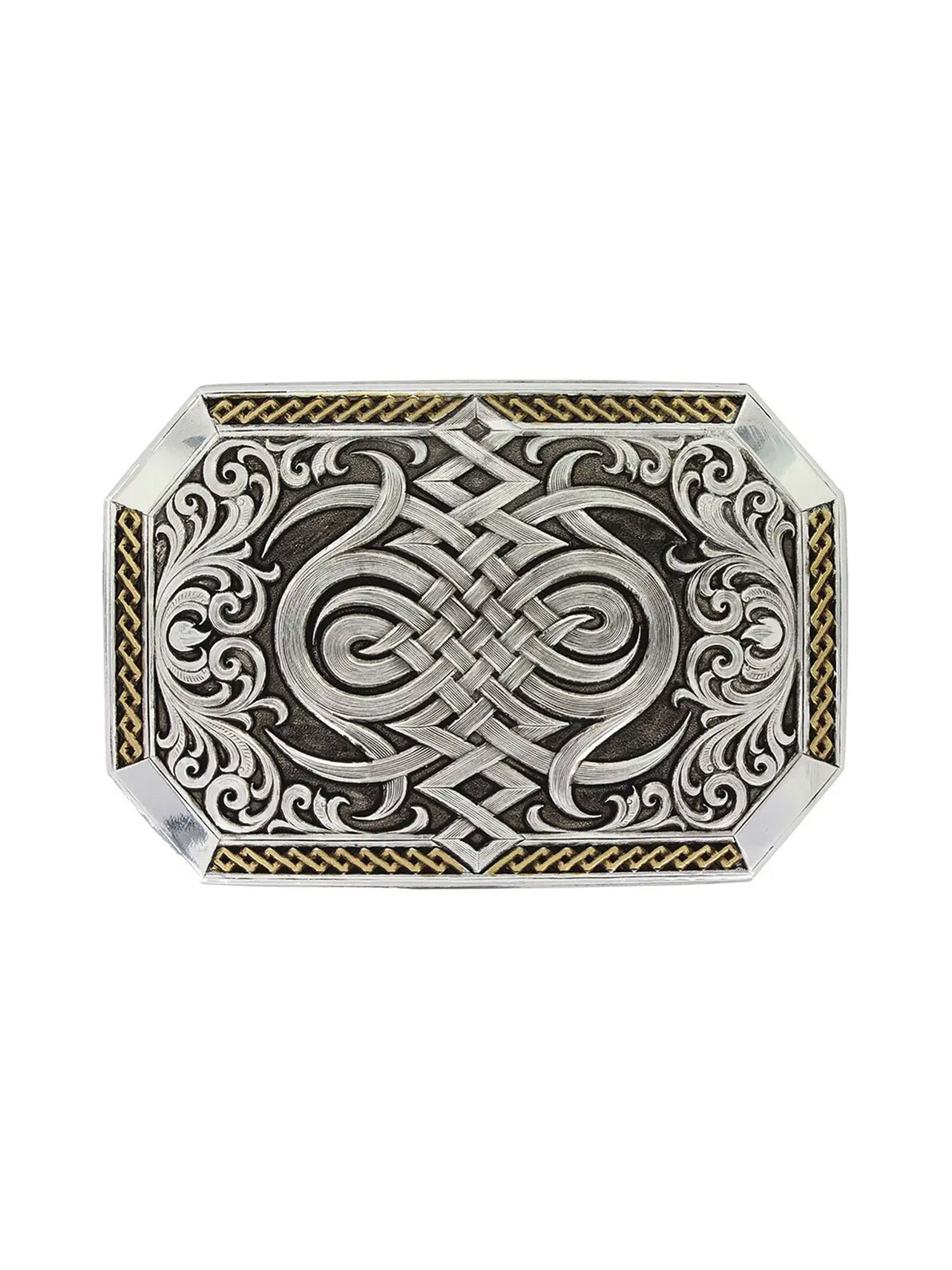 Montana Silversmith 33210RTG Two Tone Celtic and Bars Buckle Front View