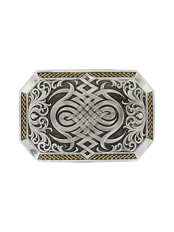 Montana Silversmith 33210RTG Two Tone Celtic and Bars Buckle Front View