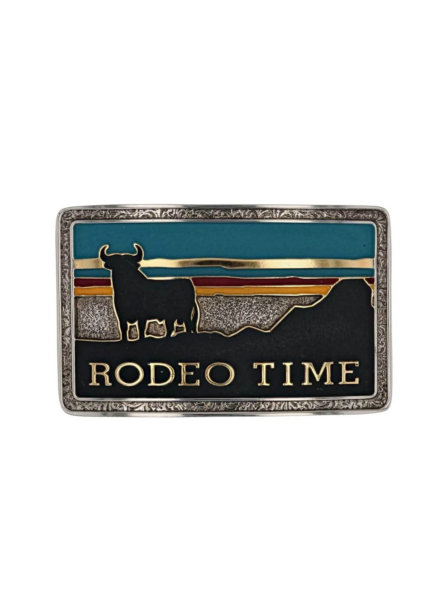 Montana Silversmith A919DB Rodeo Time Southwestern Attitude Belt Buckle Front View