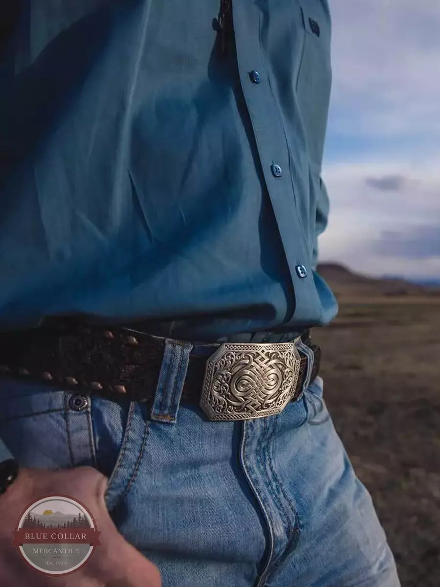 Montana Silversmiths 33210MA Gunmetal Western Celtic Knot Buckle Life View