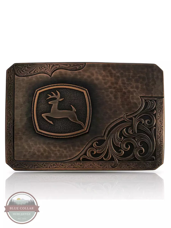 Montana Silversmiths 39610JD John Deere Leaping Buck Buckle Front View