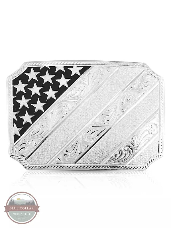 Montana Silversmiths 46100 All American Silver Buckle Front View