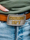 Montana Silversmiths A923CST Cowboy Sh*t Rectangular Attitude Buckle Model