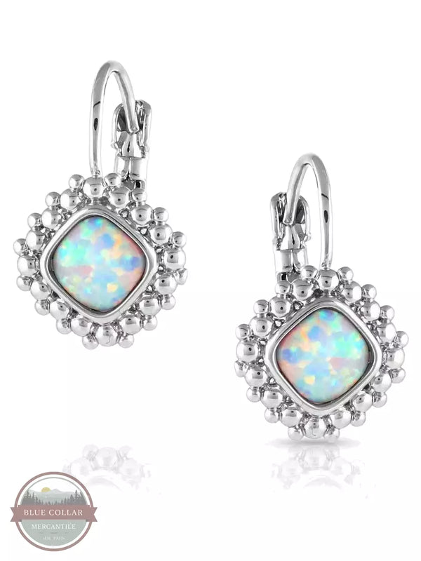 Montana Silversmiths ER5528 Glacial Lake Opal Earrings Front View