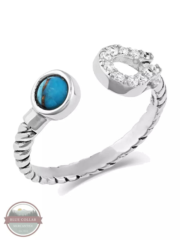 Montana Silversmiths RG5157 Infinite Luck Turquoise Wrap Ring Top View