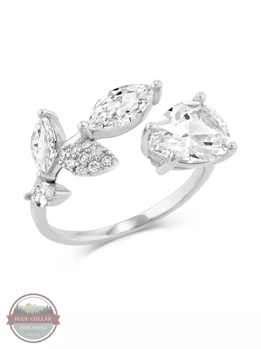 Montana Silversmiths RG5354 It's Possible Crystal Open Ring Front View