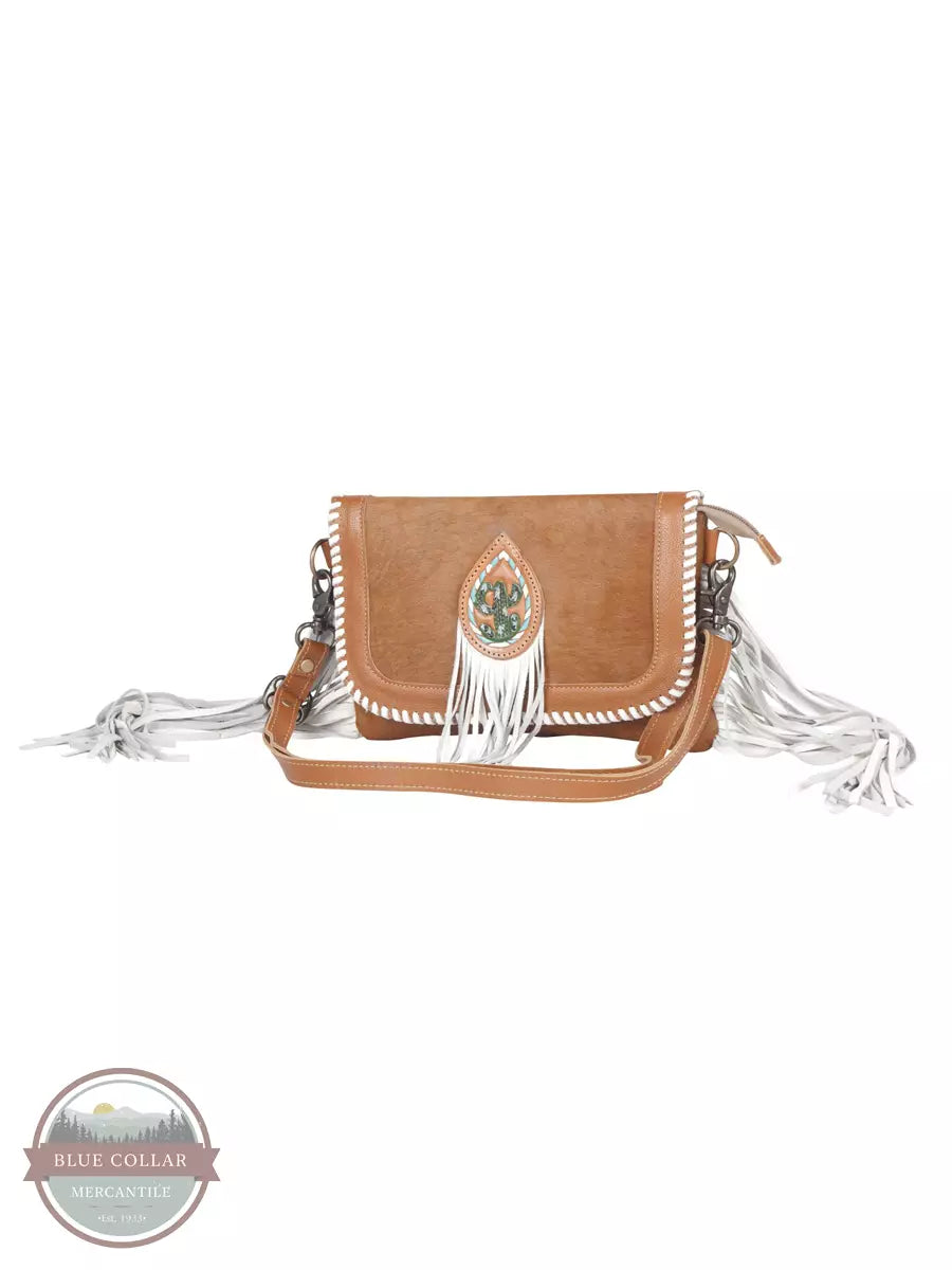 Myra Bag S-4344 Silver Unicorn Shoulder Bag Front View