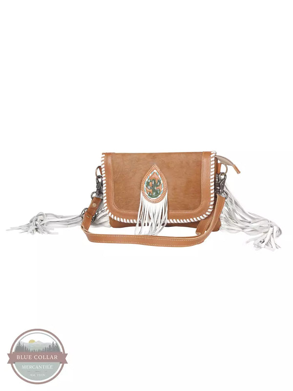 Myra Bag S-4344 Silver Unicorn Shoulder Bag Front View