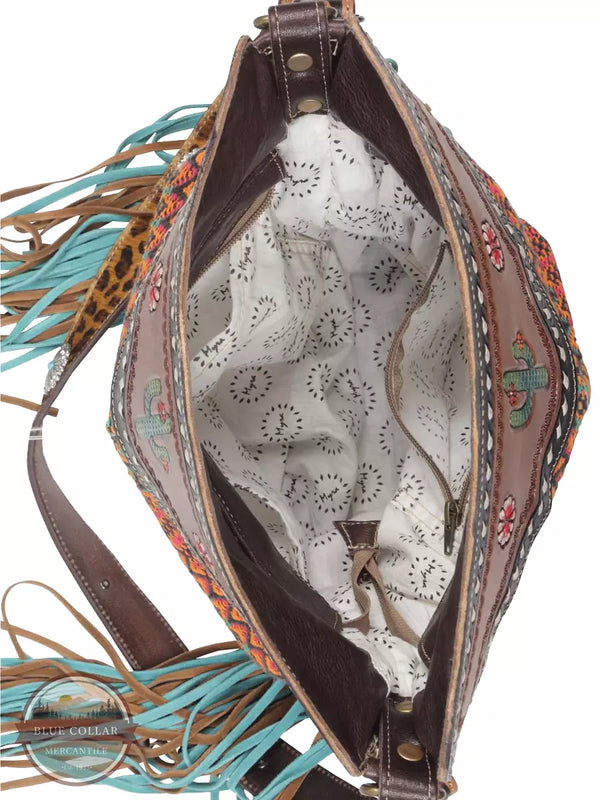Myra Bag S-4351 Accenting Hues Hand Tooled Bag Inside View