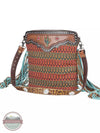 Myra Bag S-4351 Accenting Hues Hand Tooled Bag Front View